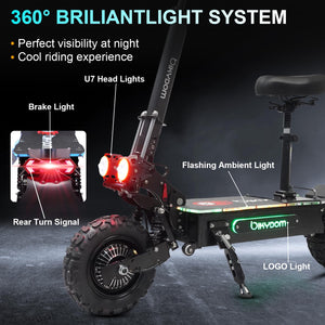 Electric Scooter for Adults Up to 45±5MPH,60V27AH Lithium Battery Foldable Kick Scooter Up to 52 Miles Travel Range,5600W 11" Vacuum