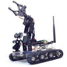 Load image into Gallery viewer, Geek Robot car kit for Mega 2560 Project 4DOF Manipulator Hd Camera Tank Chassis Programmable DIY Robotics Vehicle Toys
