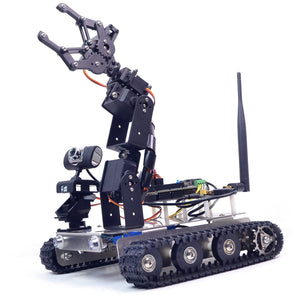 Geek Robot car kit for Mega 2560 Project 4DOF Manipulator Hd Camera Tank Chassis Programmable DIY Robotics Vehicle Toys