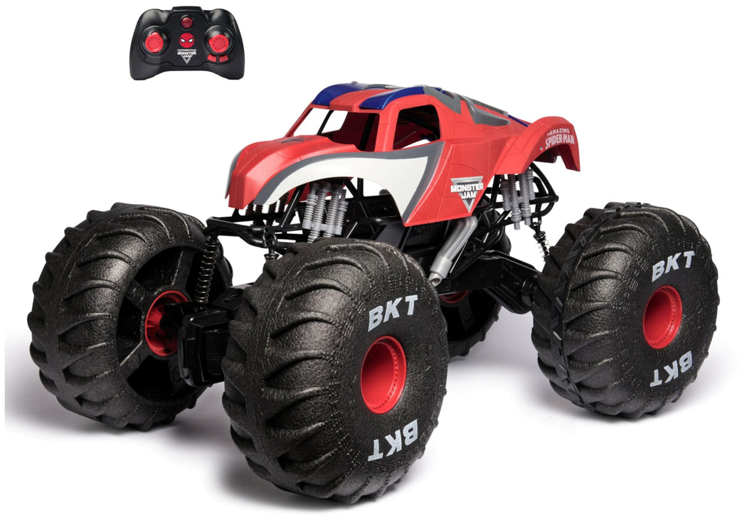 Monster Jam Marvel Mega Spider-Man RC Monster Truck, All-Terrain, Over 2 Feet Long, 1:6 Scale, Super Hero