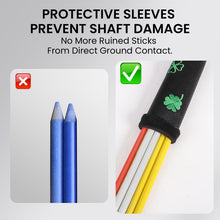 Load image into Gallery viewer, FINGER TEN Golf Alignment Sticks 43 Inch 5 Pack with Stick Cover (5 Multi)
