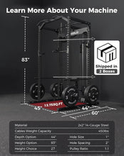 Load image into Gallery viewer, Mikolo F4 2.0 Power Cage with Dual-Track Smooth Pulley System, 1200LBS Power Rack with Leg Hold-Down for Heavy LAT Pulldowns, All-in-One Squat Rack with More Training Attachments for Home Gym (Black)
