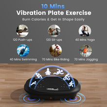 Load image into Gallery viewer, Vibration Plate Exercise Machine, Vibrating Fitness Platform for Lymphatic Drainage, Full Body Shaker Workout Equipment, Bluetooth Power Shaping Vibrate Plate, Board Sport for Home Exercise Gym, Black
