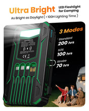 Load image into Gallery viewer, Solar Power Bank 48000mAh Built in 4 Cables, Flashlight, Travel Essential
