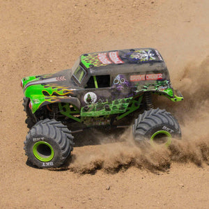 1/18 Mini LMT Grave Digger 2S 4X4 RTR Brushed Monster Truck Battery & Charger Included Green LOS01026T1
