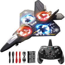 Load image into Gallery viewer, Foam Remote Control Airplanes RC Planes for Kids Adults 4-8, Remote Control Planes Fighter Jet with Light, 360° Flip Fighter Jet Toy
