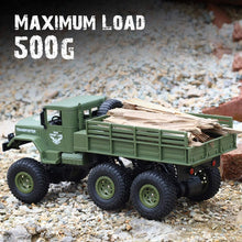 Load image into Gallery viewer, 50 Minutes Playing Time RC Military Truck, JJRC Q69 Off-Road Remote Control Car 2.4Ghz 4WD 1:18 Scale

