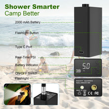 Load image into Gallery viewer, Portable Camping Shower, 20L Solar Bag, Rechargeable Pump &amp; 3-Mode Head

