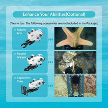 Load image into Gallery viewer, Underwater Drone with Robotic Arm, with Removable SD Card, QYSEA AI Vision Lock 360° Omnidirectional Movement
