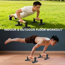 Load image into Gallery viewer, 1 Pair Wooden Parallettes Push Up Bars for Men, Strength Training Pushup Stands Handles for Home Calisthenics
