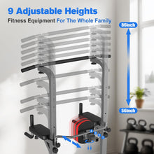 Load image into Gallery viewer, RELIFE REBUILD YOUR LIFE Power Tower Pull Up Bar Station Workout Dip Station for Home Gym
