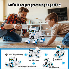 Load image into Gallery viewer, Robot Dog Toys for Kids Remote Control Interactive Robotic Pet Smart Programmable Puppy Electric Intelligent Robo (Blue)

