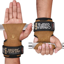 Load image into Gallery viewer, Cobra Grips Weight Lifting Gloves  (A PRO Brown Leather)
