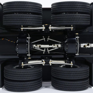 1/14 8X4 RC Fire Fighting Truck Metal Chassis Two Speed Transmission Differential Lock on Axles Radio Control Fire Car Light