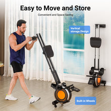 Load image into Gallery viewer, Dripex Rowing Machines for Home - Black/Orange
