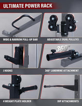Load image into Gallery viewer, Major Fitness Drone3 Smith Machine, All-in-One Home Gym Squat Rack with Cable Crossover &amp; Pull-Up Station, Heavy-Duty Strength Training (D3SMS-BK (with Bench Elite BLK &amp; 230LB CLR BP)
