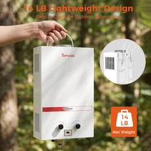 Load image into Gallery viewer, TOPWISH 8L Propane Tankless Water Heater 2.11GPM, Outdoor Water Heater
