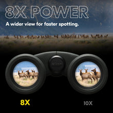 Load image into Gallery viewer, Nikon PROSTAFF P3 8x30 Binocular | Waterproof, fogproof, rubber-armored compact Binocular, wide field of view &amp; long eye relief | Official Nikon USA Model
