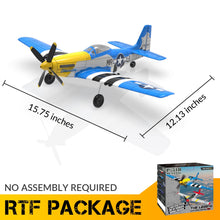 Load image into Gallery viewer, RC Plane RTF 4 Channel Remote Control Airplane with 3 Modes - Ready to Fly Upgrade P51 Mustang RC Airplane for Beginners Adult
