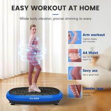 Load image into Gallery viewer, EILISON FitMaxx 3D XL Vibration Plate Exercise Machine - Whole Body Workout Vibration Platform w/Loop Bands - Lymphatic Drainage Machine for Weight Loss, Shaping, Recovery (Fitmaxx Blue)

