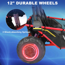 Load image into Gallery viewer, 24V 4WD 10 AH Ride on Car Truck, 2 Seater Electric Car UTV for Kids with Metal Frame, Remote Control, Bluetooth-Red
