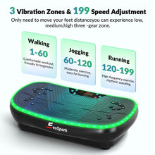 Load image into Gallery viewer, Vibration Plate Exercise Machine for Lymphatic Drainage, 4D Full Body Workout Vibrate Fitness Platform, 199 Adjustable Speeds, 3 Motors Power Vibration Plate for Weight Loss &amp; Fitness, Max Load 550 lb

