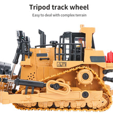 Load image into Gallery viewer, RC Bulldozer, 1:24 Scale Remote Control Bulldozer, 2.4GHz 9 Channel RC Construction Truck, Engineering Vehicles Educational Toys
