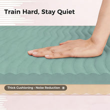 Load image into Gallery viewer, Keep 72" x 24" TPE Yoga Mat Non Slip, 1/4 Inch (6mm) Exercise Mat for Home Workout, Gym, Yoga, Pilates &amp; Stretching with Carrying Strap, Oat White, Mint green

