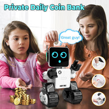 Load image into Gallery viewer, Robot Toys for Kids, Remote &amp; APP Control Robot, Programmable Interactive Toys with Coin Bank, Smart Educational Robot（White）
