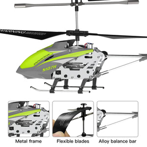 Remote Control Helicopter, SYMA S107H Mini RC Helicopter with Gyro, Altitude Hold, One Key Take Off/Landing for Adults Kids(Green)