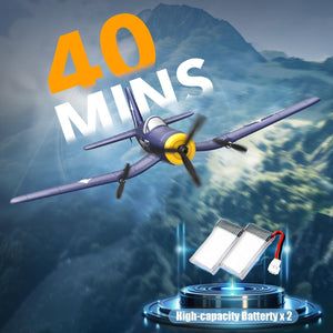 RC Plane 3 Channel Remote Control Airplane Fighter Toys, 2.4GHz 6-axis Gyro Stabilizer RTF Glider Aircraft Plane, Easy to Fly