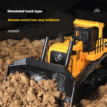Load image into Gallery viewer, 1/16 RC Bulldozer Truck Scale Model Car Hobby Grade Age Above 15 Military Army Vehicles HUINA 1554 Standard Yellow
