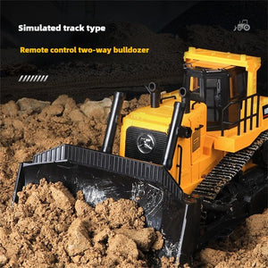 1/16 RC Bulldozer Truck Scale Model Car Hobby Grade Age Above 15 Military Army Vehicles HUINA 1554 Standard Yellow