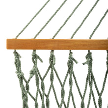 Load image into Gallery viewer, Original Pawleys Island Deluxe Meadow DuraCord Rope Hammock – 13 ft. x 60 in., 2-Person, 450 lb Capacity, Oak Spreader Bar, Zinc-Plated Hardware, Handcrafted in the USA
