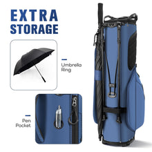 Load image into Gallery viewer, RIOROO 5 Way Golf Stand Bag with Full Length Dividers, Lightweight Golf Bag with Rain Cover, 6 Zippered Pockets &amp; Cooler Bag, Breathable Straps
