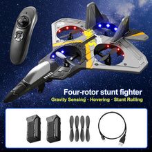 Load image into Gallery viewer, V17 Remote Control Plane, 2.4Ghz Foam RC Airplanes Jet Fighter Stunt RC Airplane with Spinning Drone
