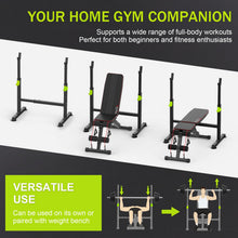 Load image into Gallery viewer, FitinOne Squat Rack, Height-Adjustable Dumbbell Rack for Home Gym, Multi-Function Barbell Rack, Portable Strength Training Dumbbell Rack, Home Gym Power Station for Home
