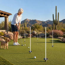 Load image into Gallery viewer, Purchase Green 30 in Golf Flag Pole, Metal Ball Retriever Base, 3-Pack
