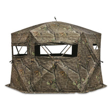 Load image into Gallery viewer, Guide Gear Educator Large Hunting Ground Blind, See-Through, 360 View, 3-4 Person Tent, Turkey, Duck, Deer Hunting Gear Equipment Accessories Mossy Oak Country Roots
