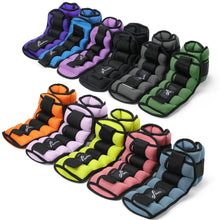 Load image into Gallery viewer, Sportneer Adjustable Ankle Weights 1 Pair 2 4 6 8 10 Lbs Leg Weight Straps-Olive

