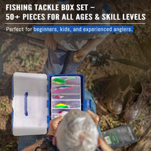 Load image into Gallery viewer, Vipfish Large 3-Layer Fishing Tackle Box Lures with Tackle Included 448 Pcs
