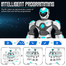Load image into Gallery viewer, Robot Toys for Kids, Programmable Remote Control Robot with Gesture Sensing, Voice Control &amp; LED Face, 15 3/4&quot; (White)
