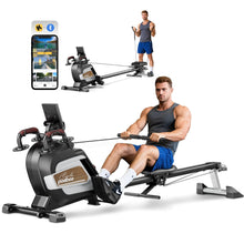 Load image into Gallery viewer, pooboo Rowing Machines for Home - Wood-Yellow
