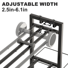 Load image into Gallery viewer, 3-Tier Adjustable Dumbbell Rack Heavy Duty Metal Storage Rack, Dumbbell Weight Rack and Kettlebells Rack, Yoga Mat Organizer, Multi-Purpose Gym Equipment Storage Stand for Home Gym Accessories
