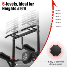 Load image into Gallery viewer, SPORTSROYALS PT2 Power Tower Pull Up Bar Station, 450LBS Stable Pull Up Dip Station for Home
