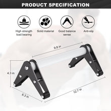 Load image into Gallery viewer, Mochantum Push Up Bar - Heavy-Duty Stainless Steel Pushup Stands with Non-Slip Base, 660LB Capacity, Portable Home Gym Equipment for Strength Training &amp; Floor Workouts、Black、Aluminum grip、12.7inch

