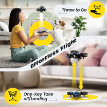 Load image into Gallery viewer, Mini Drone for Kids and Beginners RC Nano Quadcopter Indoor Small Helicopter Plane with Auto Hovering, 3D Flips, Headless Mode
