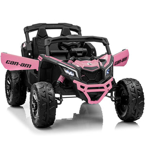 24V Ride on Toys for Big Kids,Kids Electric Ride on Car UTV 4WD/2WD,High Speed Power Wheels with EVA Rubber Tires - Pink
