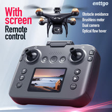 Load image into Gallery viewer, GPS Drone with Screen Controller, Two-batteries, Brushless Motor, Altitude Hold, One Key Take Off/Landing, with Black Outdoor Carrying Case (Black - 2 batteries)
