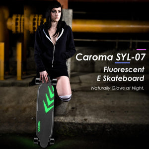 Electric Skateboards Glow in The Dark, 1200W Powerful Motor, 28MPH Top Speed, 4/6AH Battery, 16/28Miles Max Range